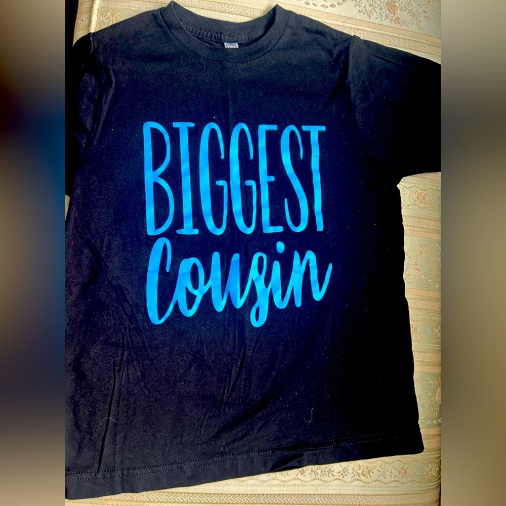 Biggest Cousin t-shirt. Youth Medium